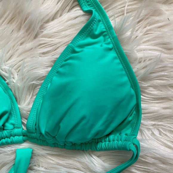 *HP!* bright green triangle bikini top - Picture 2 of 7
